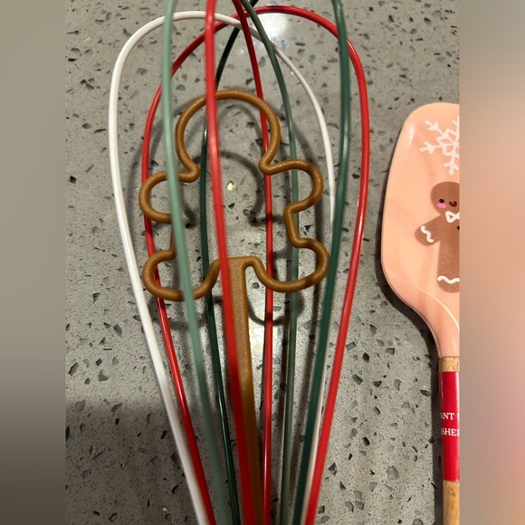 Holiday Time Christmas Silicone Gingerbread Whisk And Spatula Set NEW - Picture 4 of 4